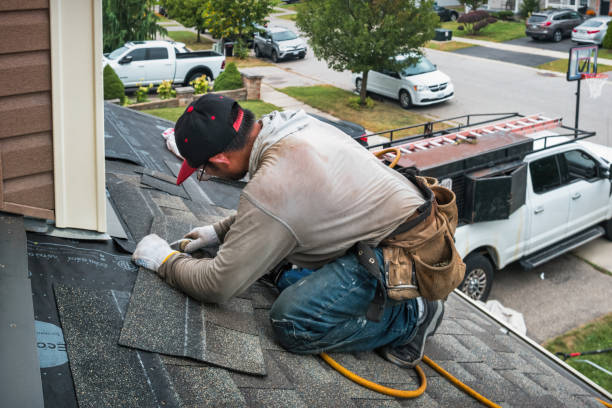 Professional Flat Roof Repair technician working in Hannaford, ND